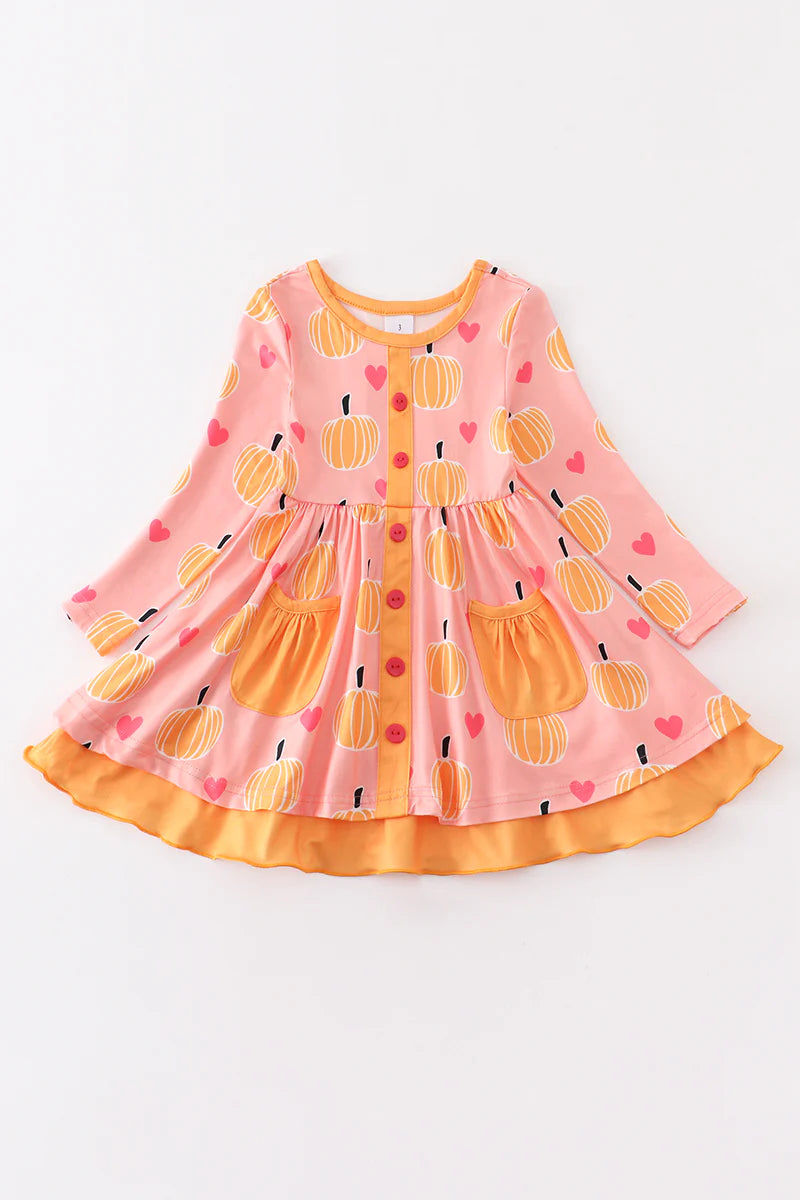 Pumpkin Kids Ruffle Dress