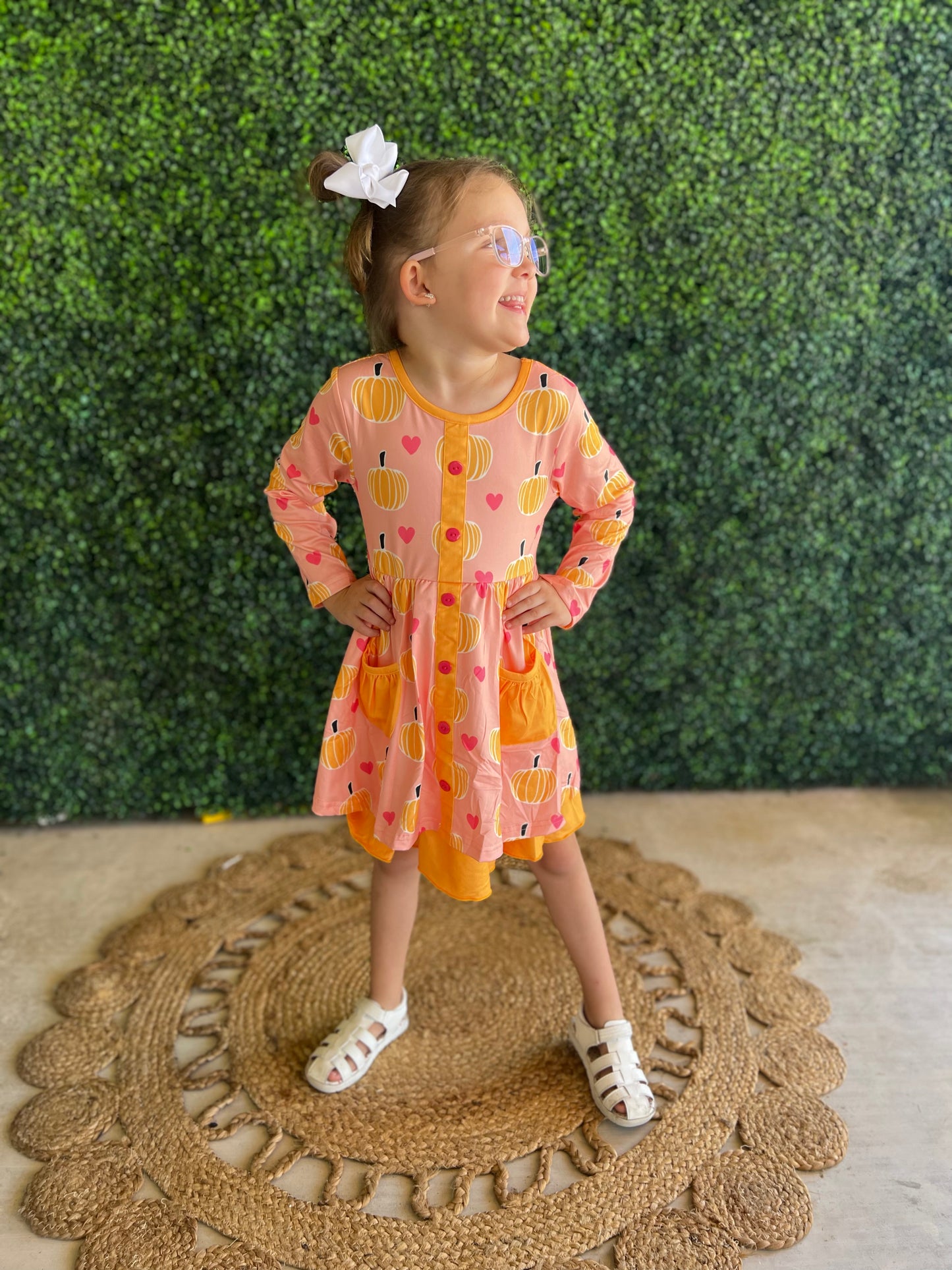 Pumpkin Kids Ruffle Dress