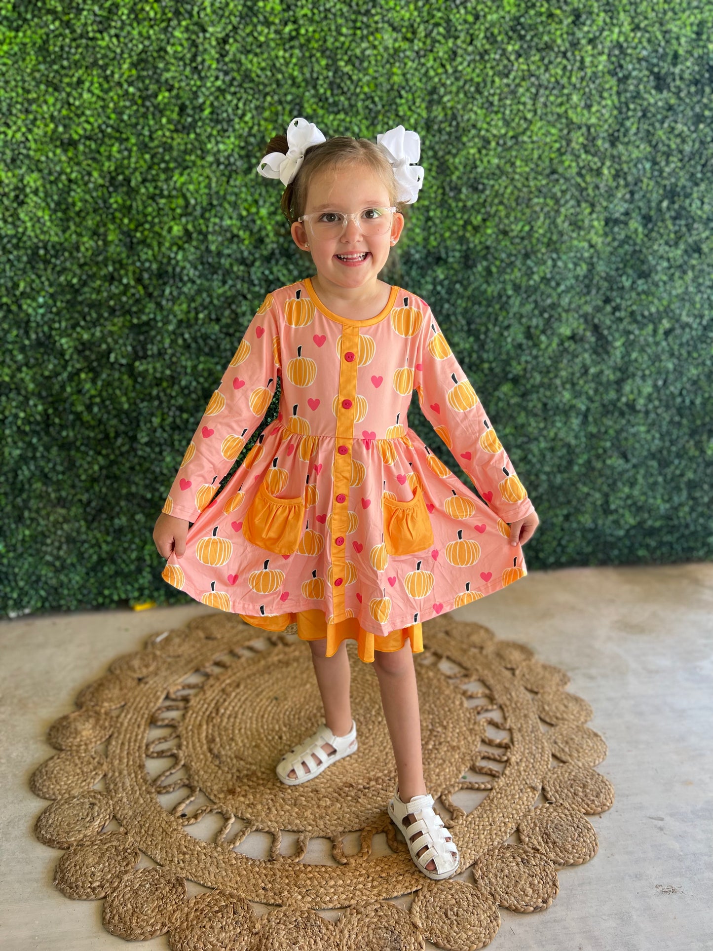 Pumpkin Kids Ruffle Dress