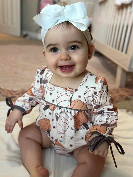 Autumn Pumpkin Baby Romper