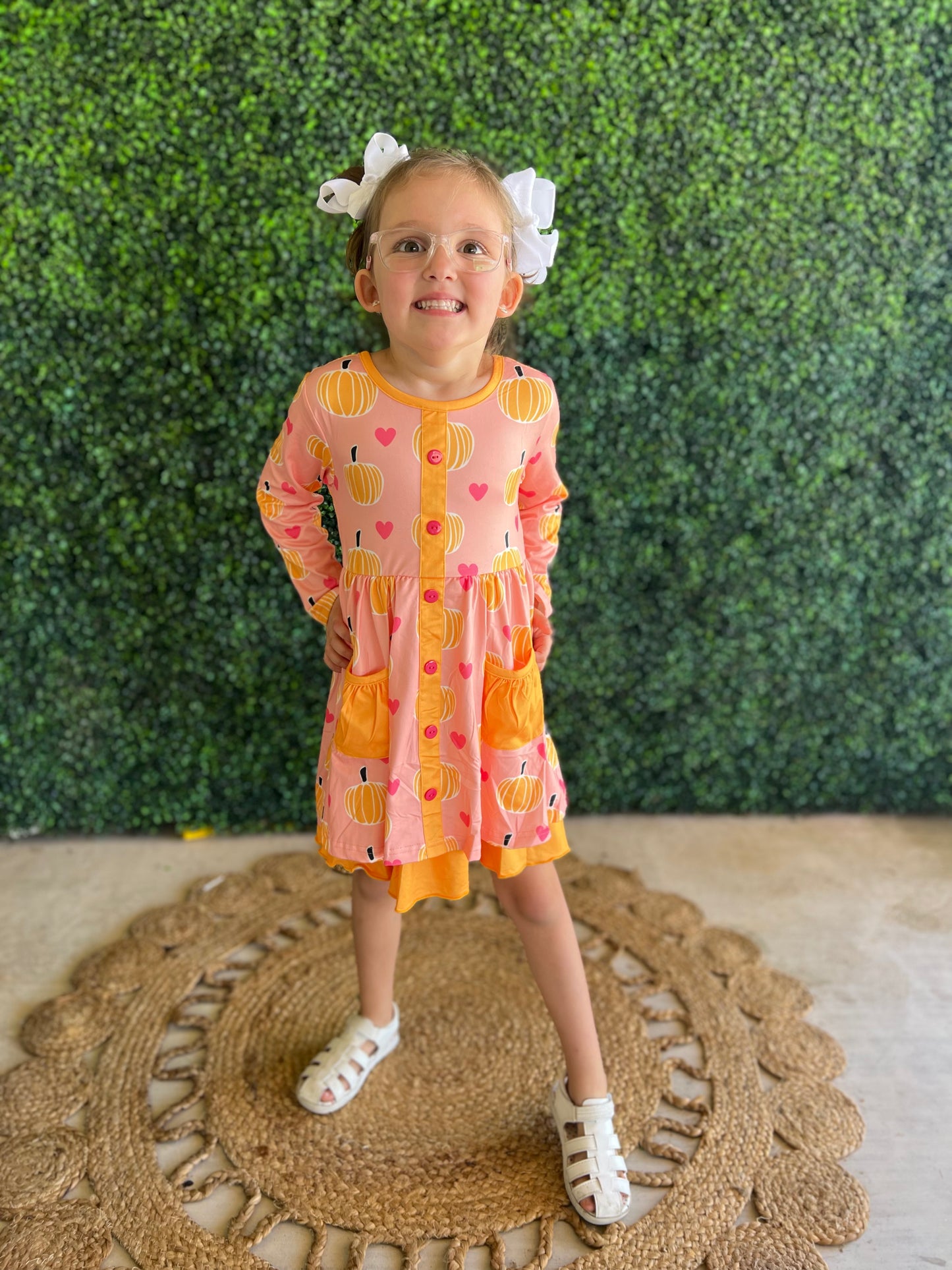 Pumpkin Kids Ruffle Dress