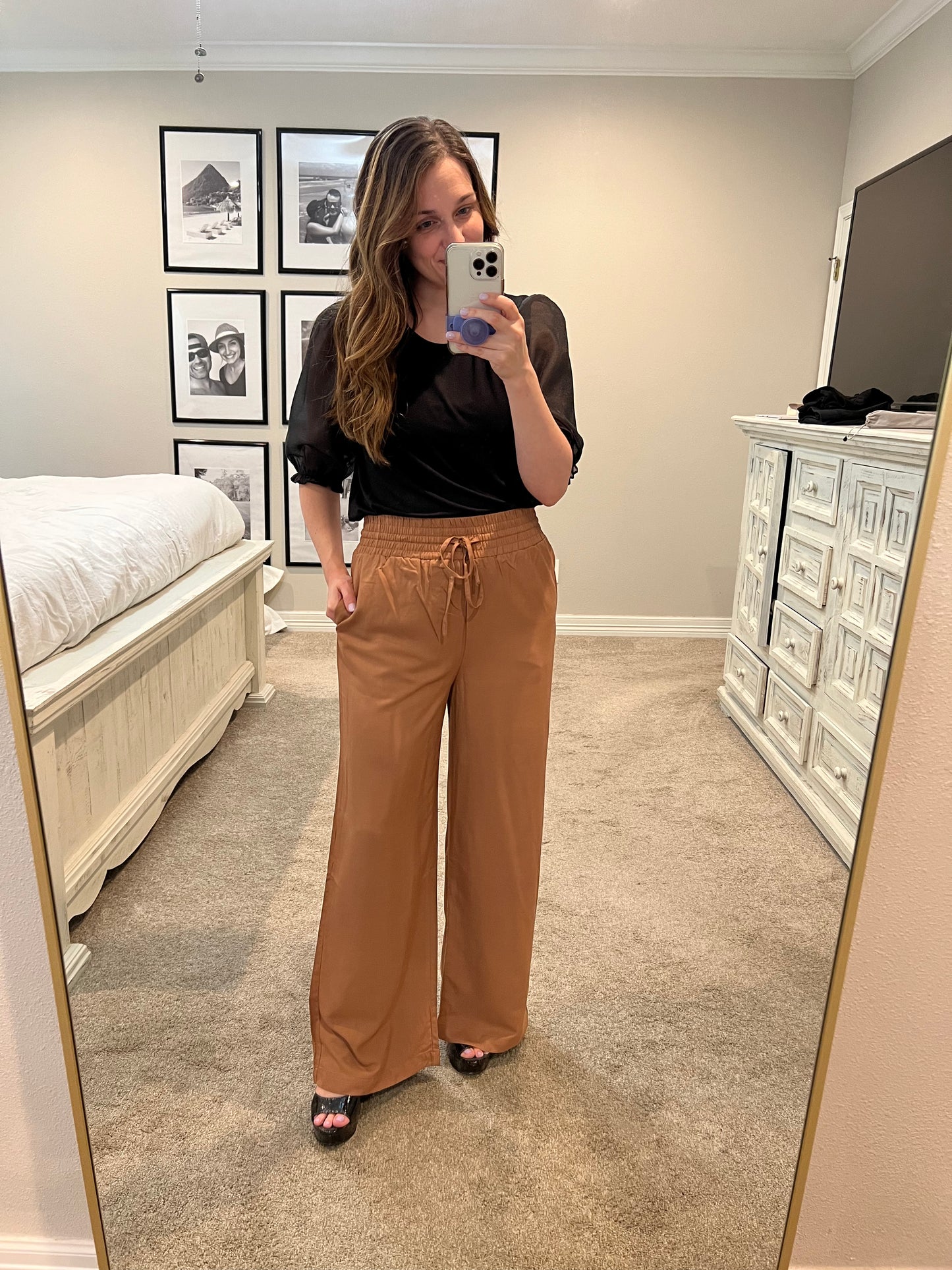 Anywhere Pants (Black and Mocha)