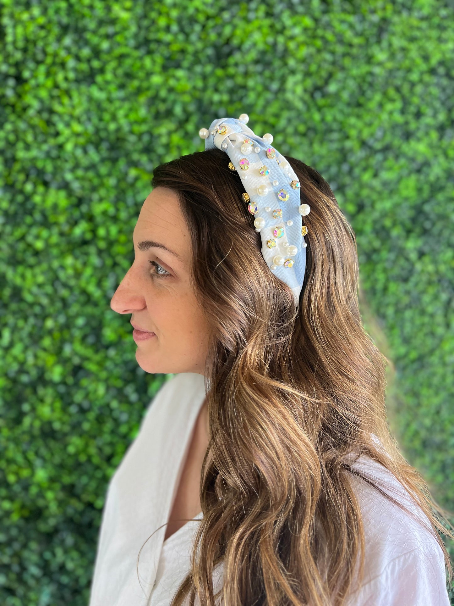 Plaid and Pearls Headband (4 colors)