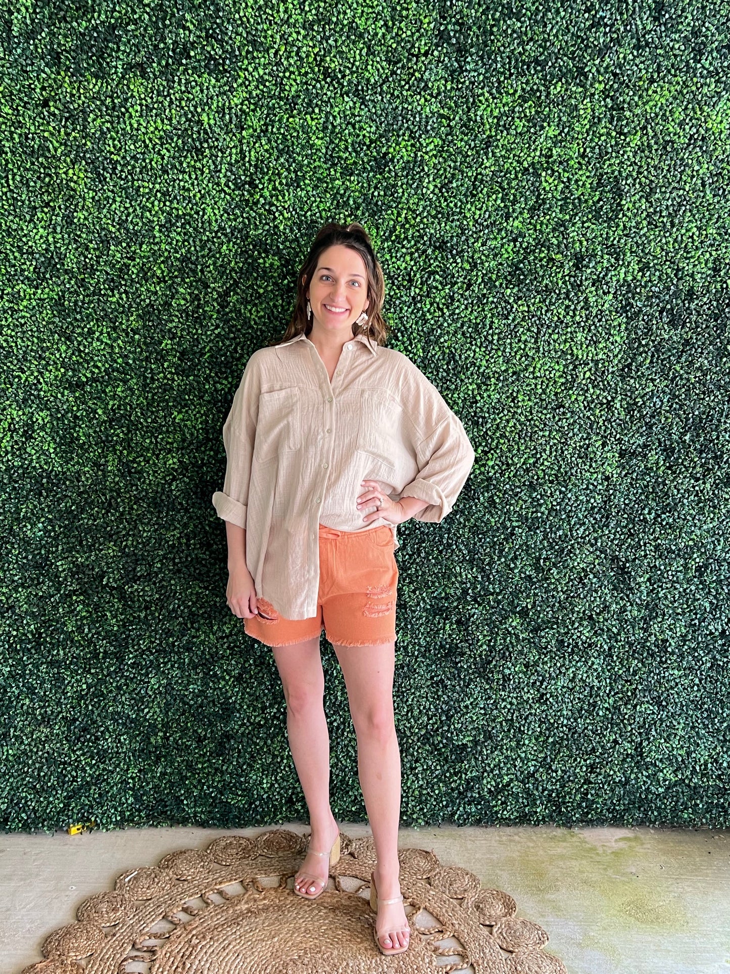 On the Go Shorts-Orange