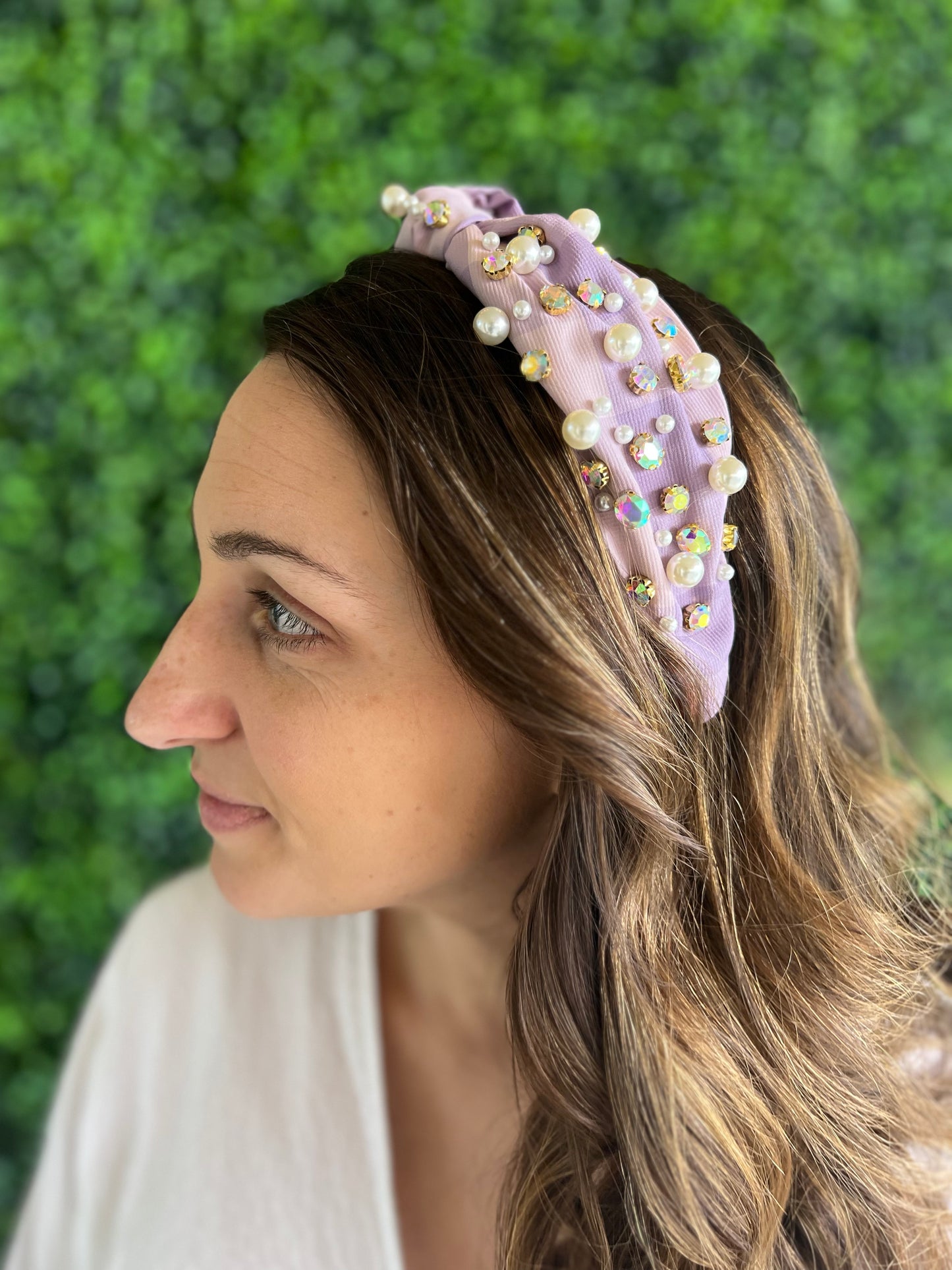 Plaid and Pearls Headband (4 colors)