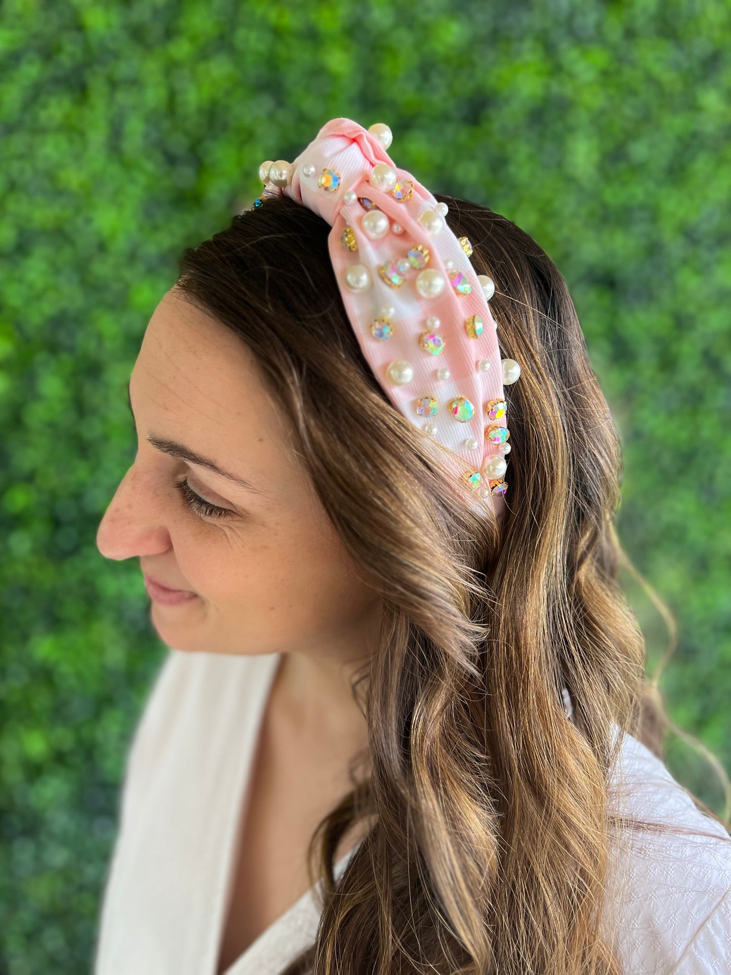 Plaid and Pearls Headband (4 colors)